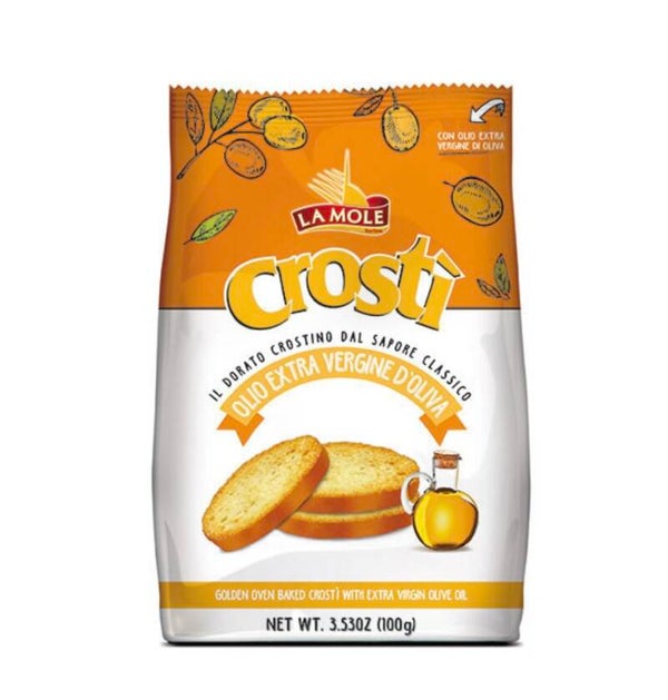 Baked crosti virgin olive oil