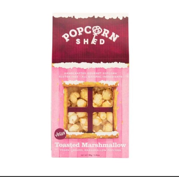 Veganistische geroosterde marshmallow Gourmet Popcorn Snackbox
