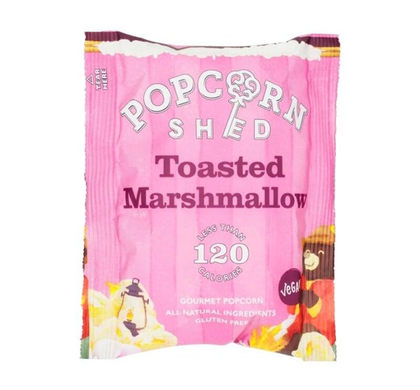 Veganistisch geroosterde marshmallow gastronomische popcorn