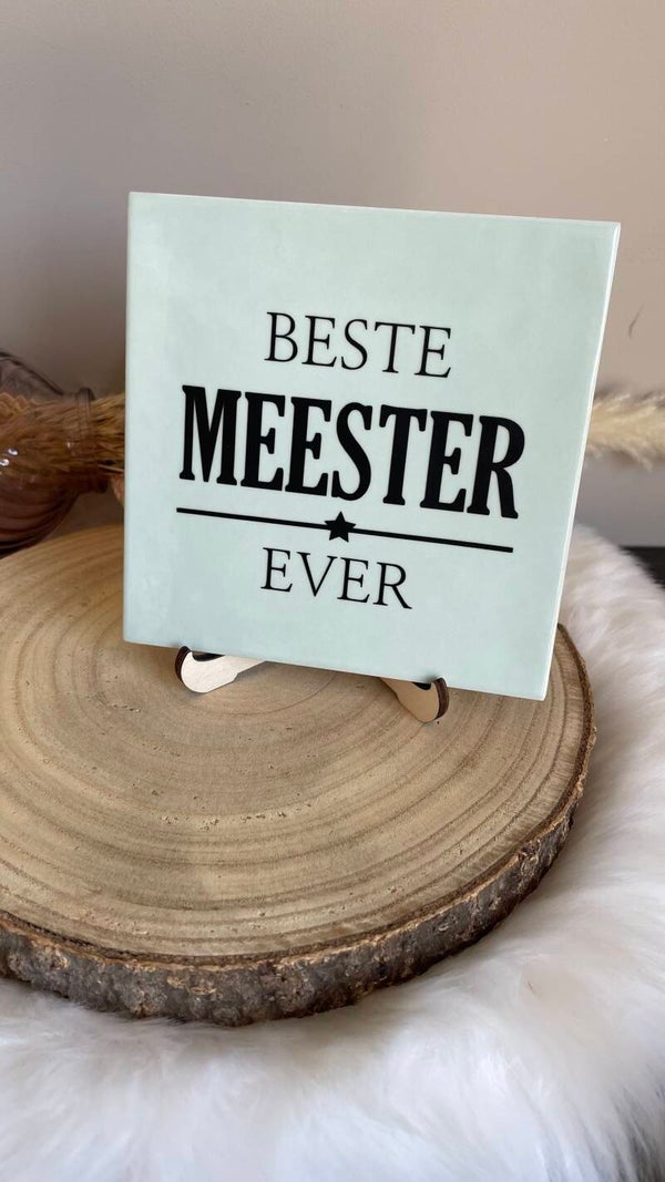Tegeltje met tekst