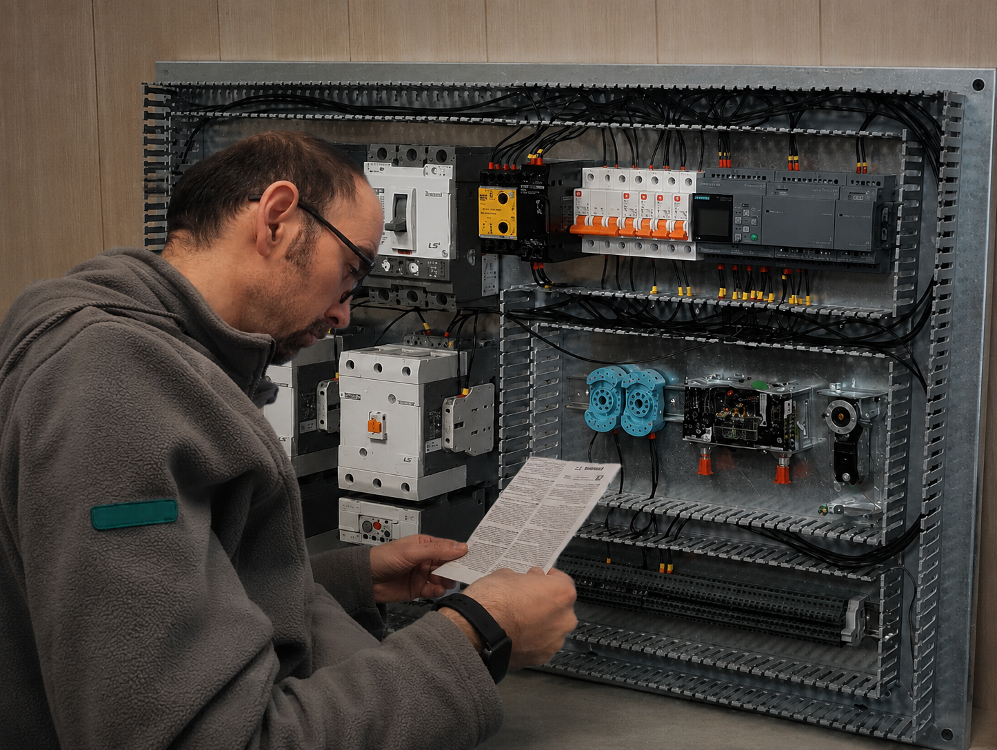 Siemens LOGO Steuerung im Schaltschrank für Automatisierung und Steuerungstechnik