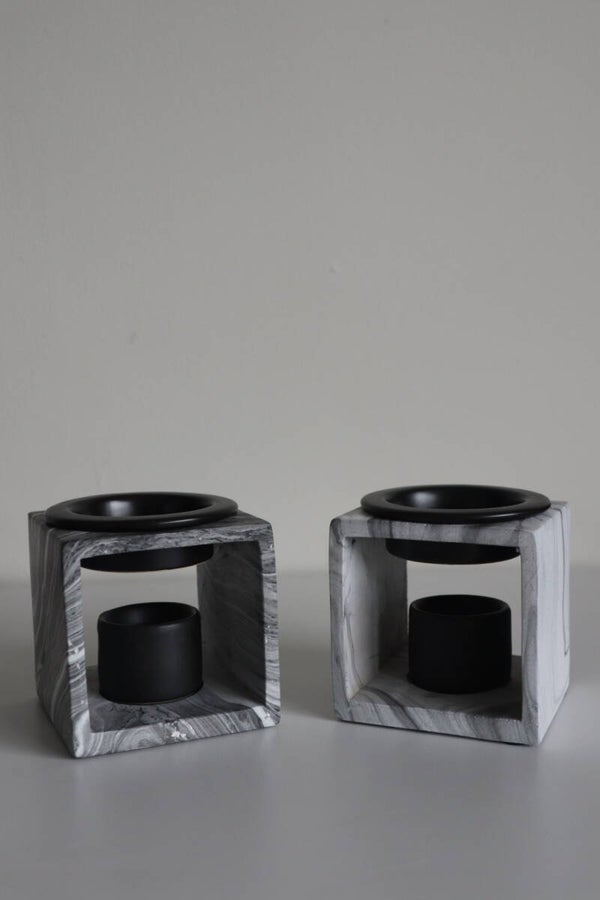 Wax Melt Brander - Marmer Vierkant