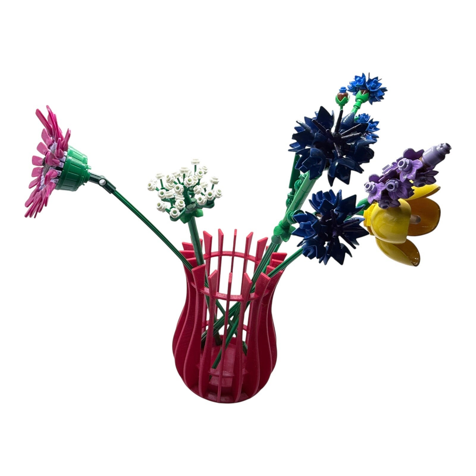 3D Druck offene Vase 15 cm für z.B. LEGO® Botanicals PETG ohne Deko Rot