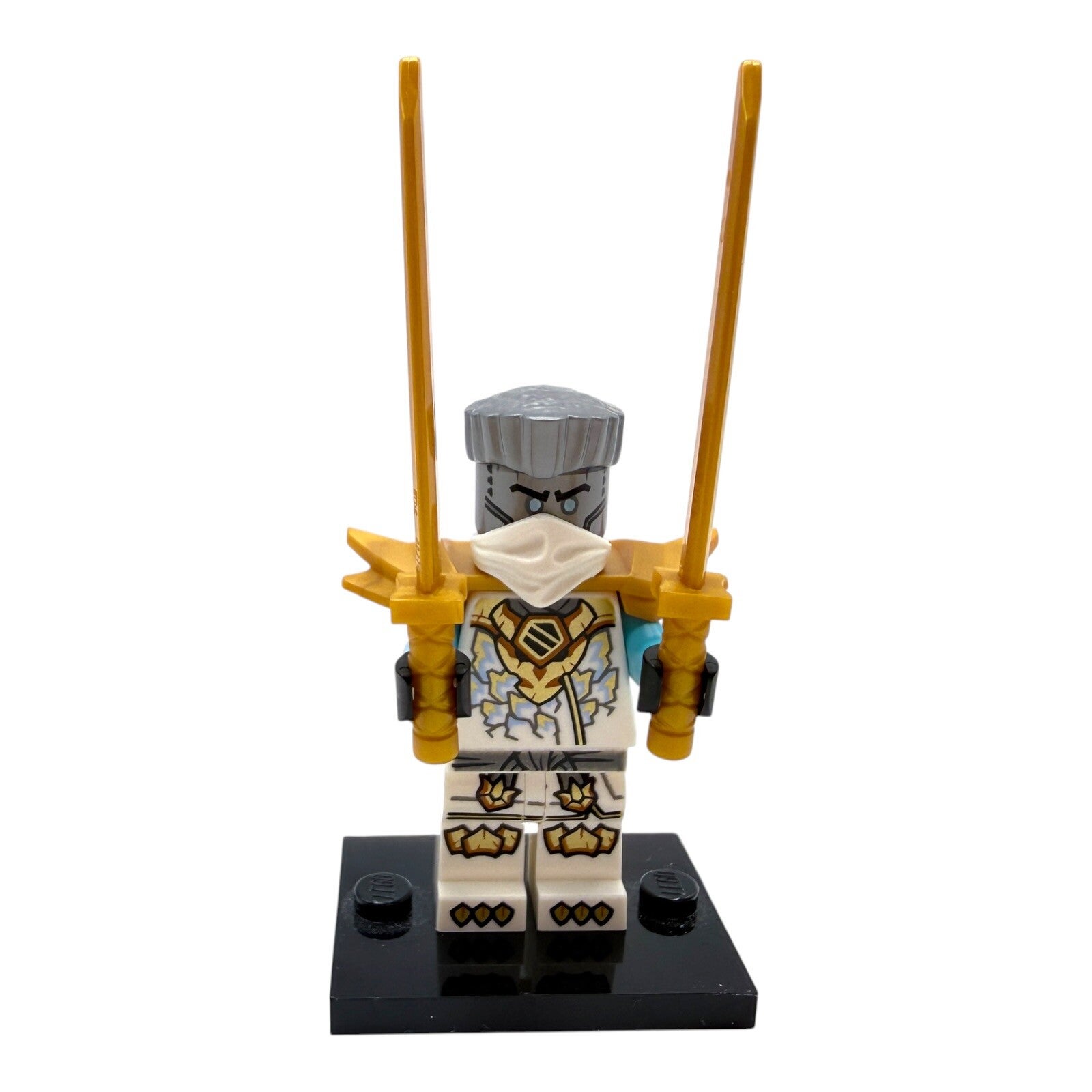 LEGO® Ninjago Zane Minifigur NJO1033 mit 2 goldenen Katanas aus 71859 Ninja NEU