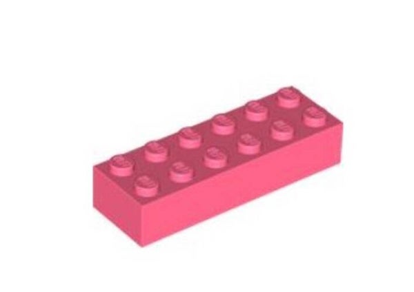 4x LEGO Steine 2x6 Vibrant Coral 6422922 44237