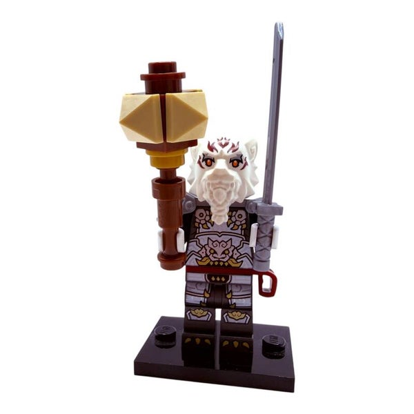 LEGO Ninjago Zilvar Minifigur mit Schwert und Streitaxt Set 71863 Wolfskrieger