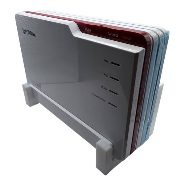 Wandhalterung Fritz!Box 5690 Pro komplett PETG Halter stabil Weiß Einteilig NEU