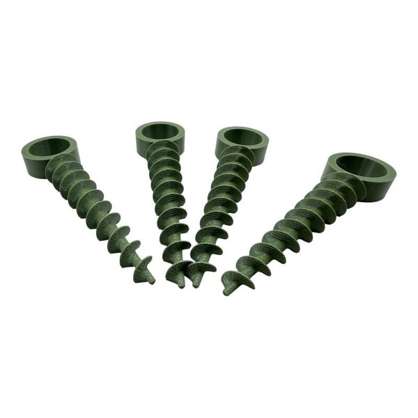 4 Camping Schraubanker Erdanker Zelt Pavillon Sonnensegel Bodenanker Oliv Grün