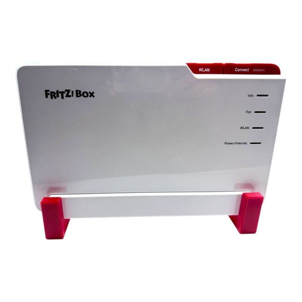 2x Wandhalter Fritz Box 5690 Pro Halterung PETG Abstand 7cm Rot Wandhalterung