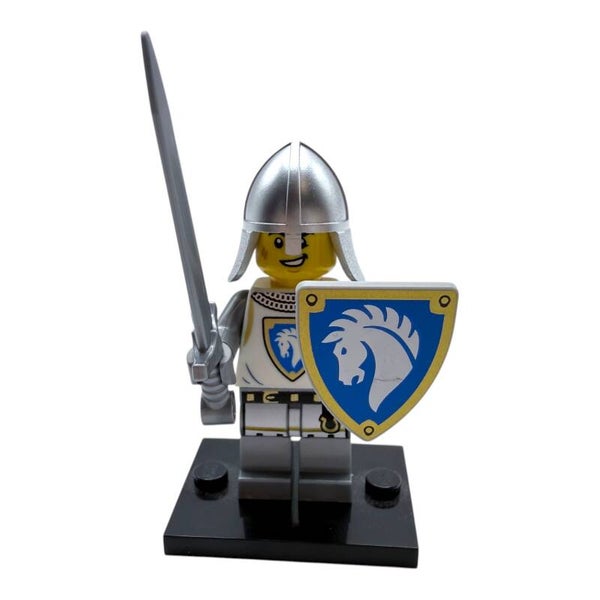 LEGO Ritter Pferd Schild Langschwert Helm Castle Minifigur MOC Krieger Wappen