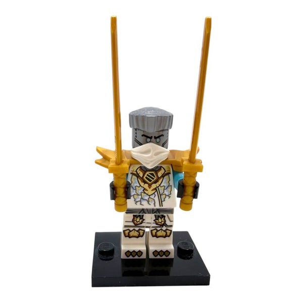 LEGO® Ninjago Zane Minifigur NJO1033 mit 2 goldenen Katanas aus 71859 Ninja NEU