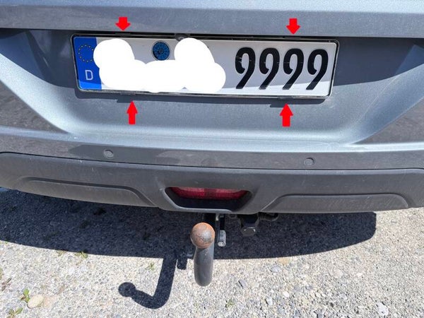 Kennzeichenhalter rahmenlos Set PETG Nummernschild Halter universal 4 Stück NEU