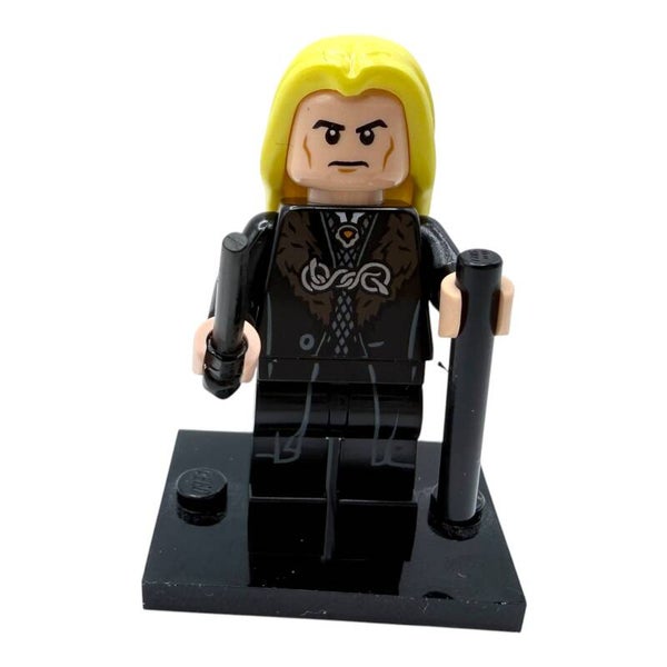 LEGO Harry Potter Lucius Malfoy Minifigur mit Zauberstab und Gehstock Zauberer