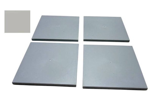 LEGO 4x Fliese 6x6 Medium Stone Grey Tile 6x6 10202 6014617 Platte Glatt grau