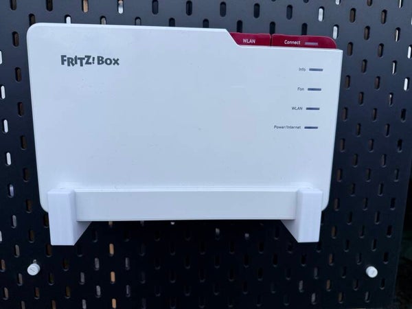 Halterung passend f. FritzBox 5690 Pro kompatibel Skadis Wandhalter Weiß Halter