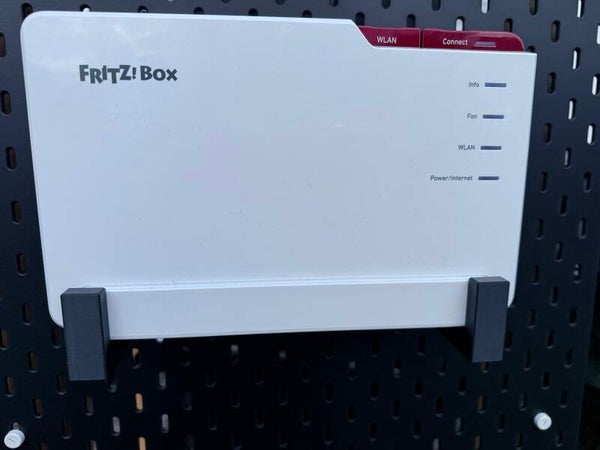 Halterung passend f. FritzBox 5690 Pro kompatibel Skadis Wandhalter schwarz NEU