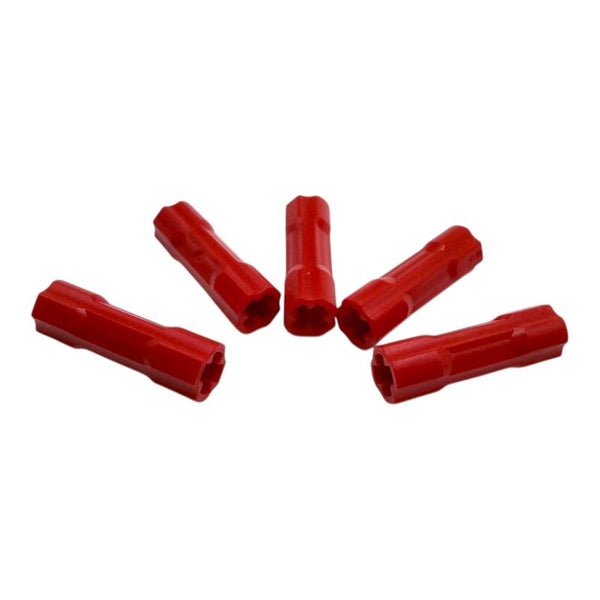 LEGO 5x Technic Achsverbinder 3L Rot 26287 Axle Connector Verbinder neu Achse