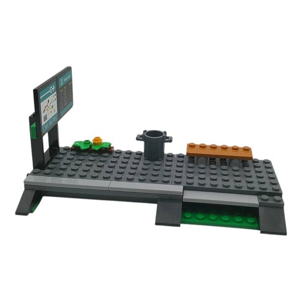 LEGO® City 60423 2x Haltestelle Bahnhof Straßenbahn Eisenbahn mit Aufklebern Neu