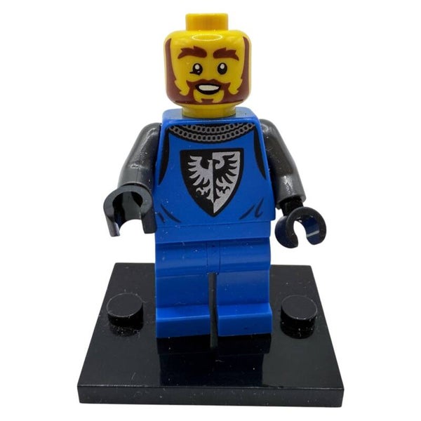LEGO® MOC Minifigur Falkenritter Ritterfigur Bart & Wappen Castle Mittelalter