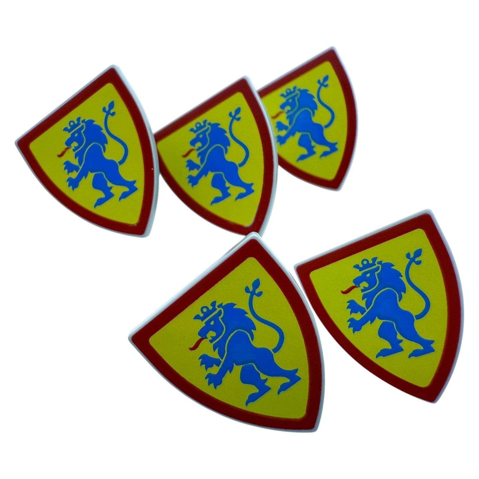 LEGO® 5x Ritterschild Löwenritter | Schild gelb-rot-blau | Mini Shield No. 24