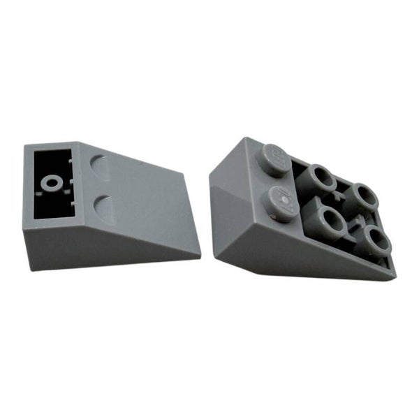 LEGO® 2x Dachstein Schrägstein invers 2x3 Medium Stone Grey 3747 hellgrau Neu