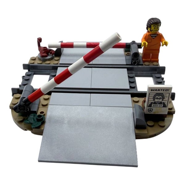 LEGO City Bahnübergang Schranken + Minifigur 60508 Polizeizug Eisenbahn Lok NEU