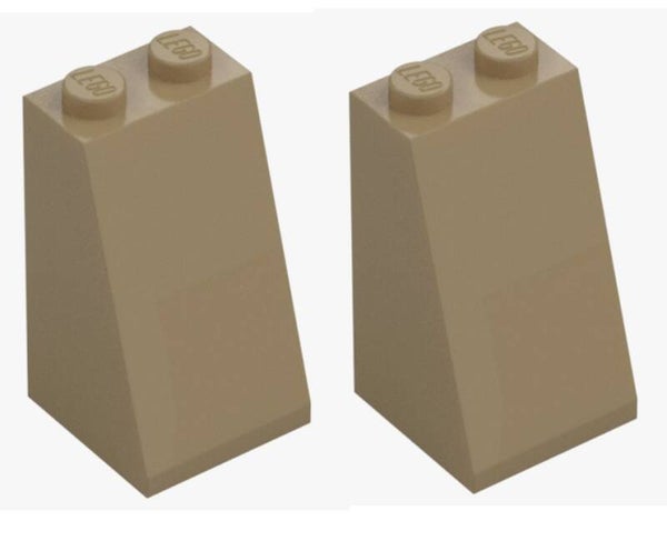 LEGO 2x Schrägstein 2x2x3 73° Sand Yellow Beige 98560 6000852 Dachstein slope