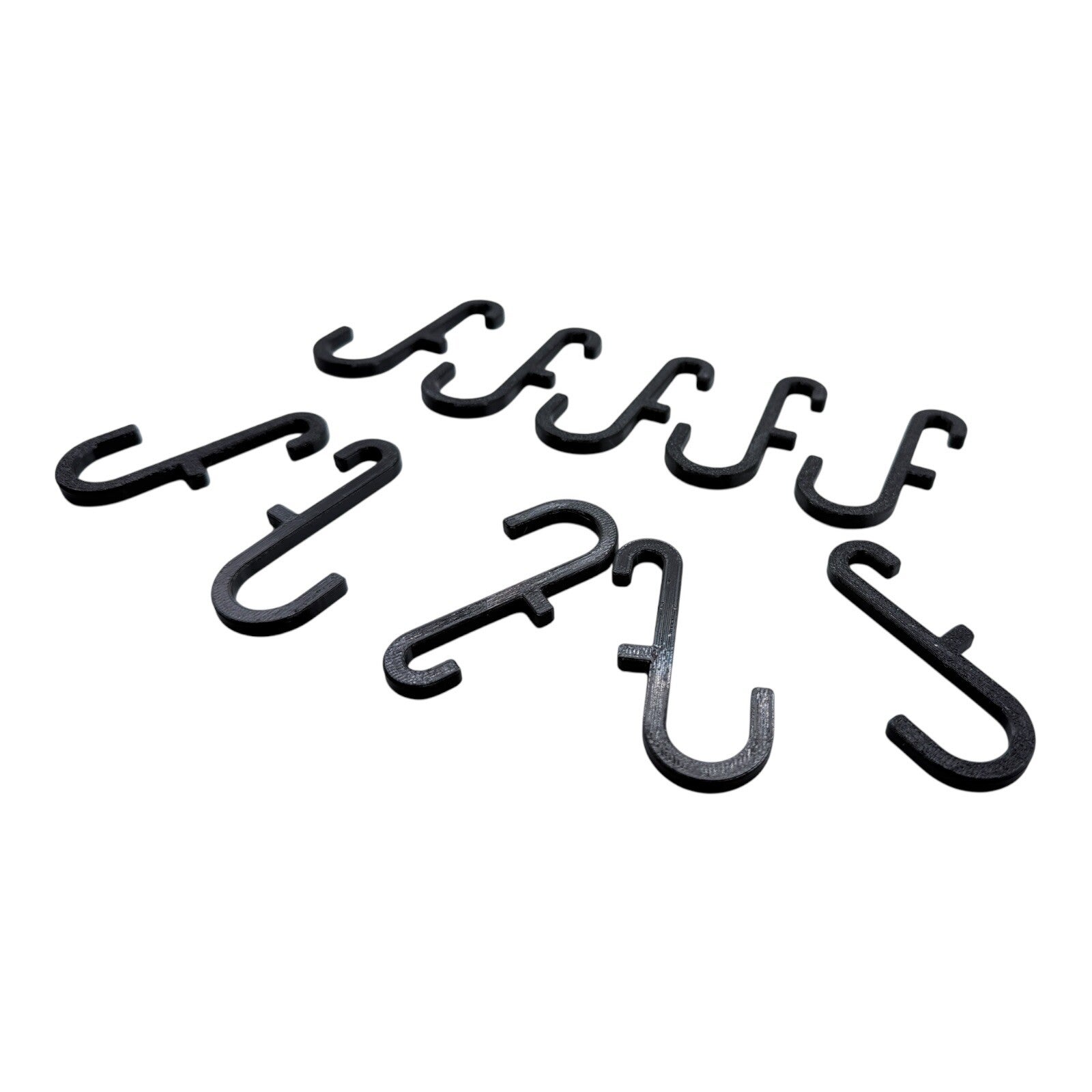 10x Lochwand Haken Schwarz passend für IKEA Skadis Zubehör 3D Druck