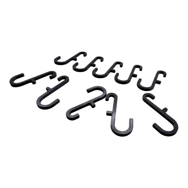 10x Lochwand Haken Schwarz passend für IKEA Skadis Zubehör 3D Druck