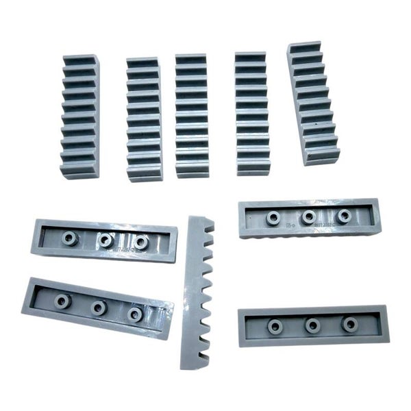 LEGO® 10x Technic Zahnstange 1x4 grau Zahnschiene Medium Stone Grey 3743