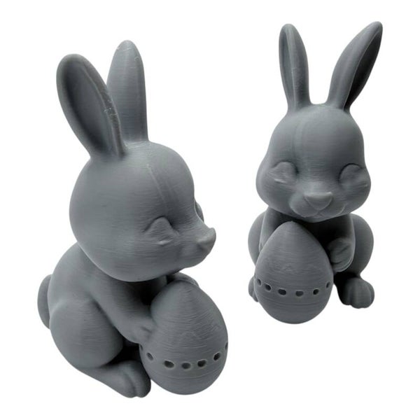 2x Osterhase Rohling 3D Druck Hase Figur zum Bemalen DIY Deko Basteln Ostern