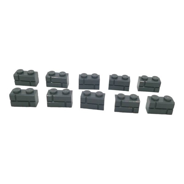 10x Lego® Mauerstein 1x2 Steingrau 6000311 98283 dark stone grey