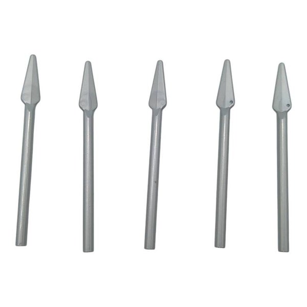 5x LEGO® Zubehör für Minifiguren "Speer Silver Metallic" 4611883 4497 silber