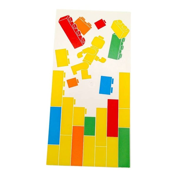 Lego® Platte "8x16 bedruckt mit Steinen und Minifigur"