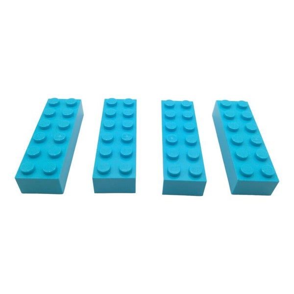 4x LEGO Steine 2x6 Medium Azur 6022000 44237