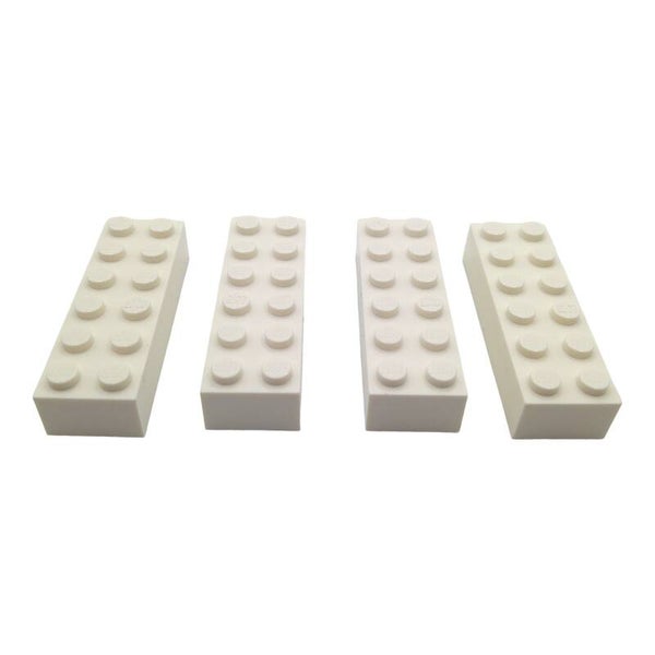 4x LEGO Steine 2x6 White Weiß 4181142 44237