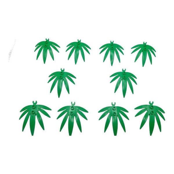 Lego® 10x Palm Blätter Blatt Dark Green Pflanze Palmblätter dunkel Grün