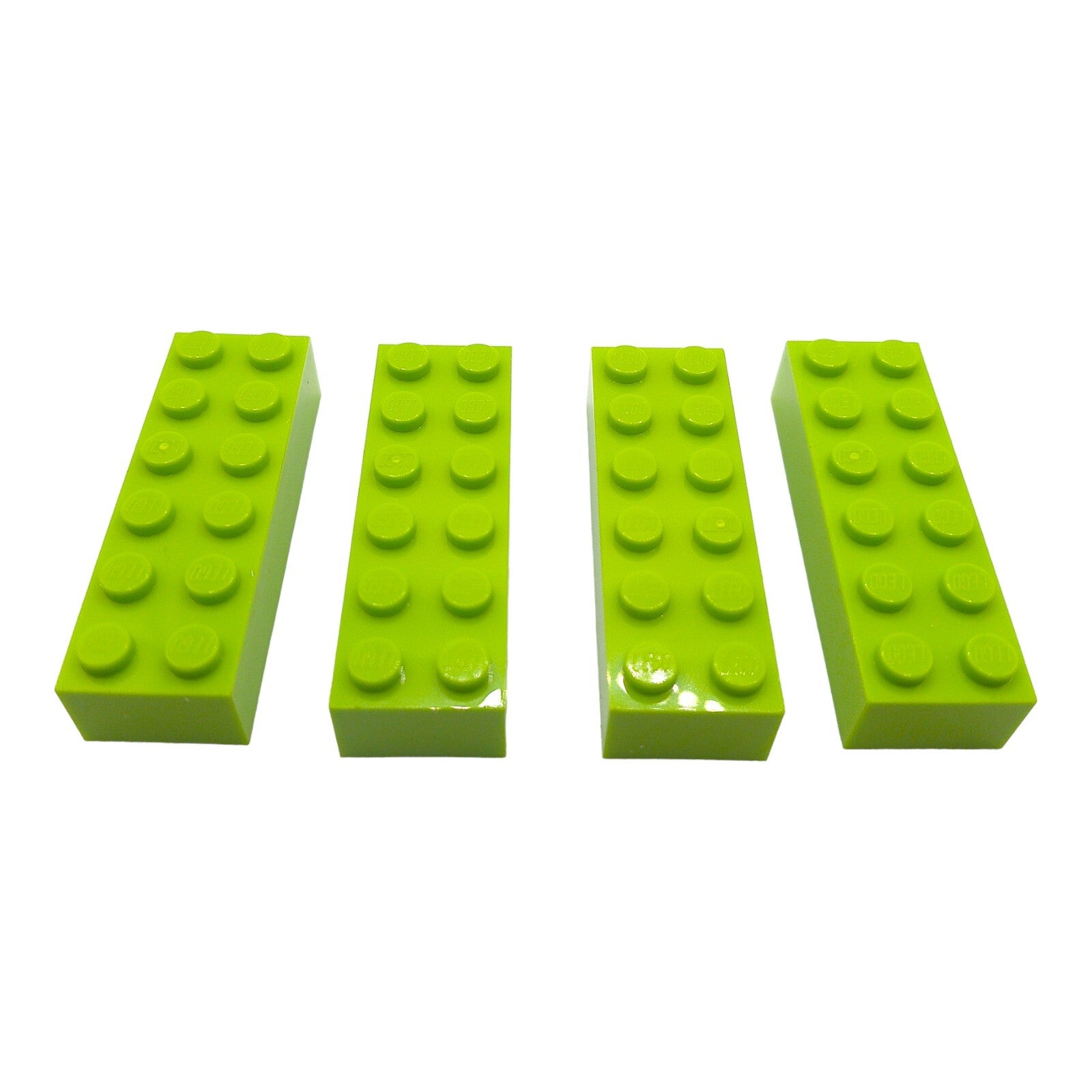 4x LEGO Steine 2x6 Bright Yellowish Green 6422924 44237