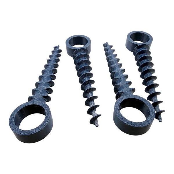 4 Camping Schraubanker Erdanker Zelt Pavillon Sonnensegel Bodenanker blau