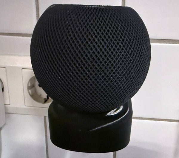 Steckdosenhalter passend für Apple HomePod Mini Halterung PETG schwarz Halter