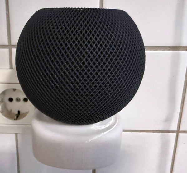 Steckdosenhalter passend für Apple HomePod Mini Halterung PETG Weiß Halter