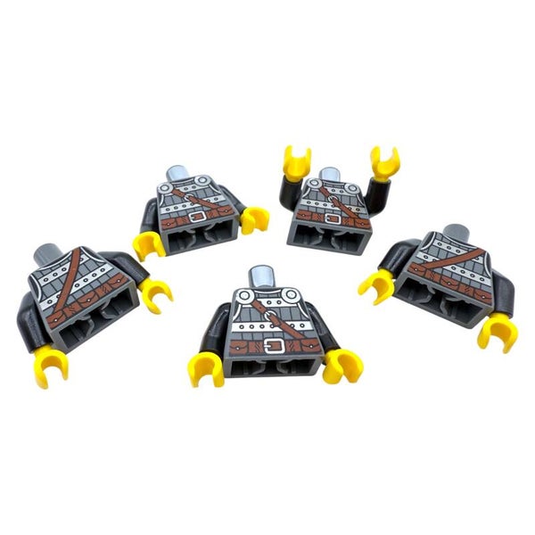 LEGO® 5x Wikinger / Ritter Torso Gürtel & Rüstung Mini Upper Part 6399355 76382