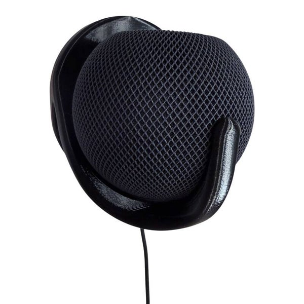 Wandhalterung passend für Apple HomePod Mini PETG Schwarz Kabelhalter Zubehör