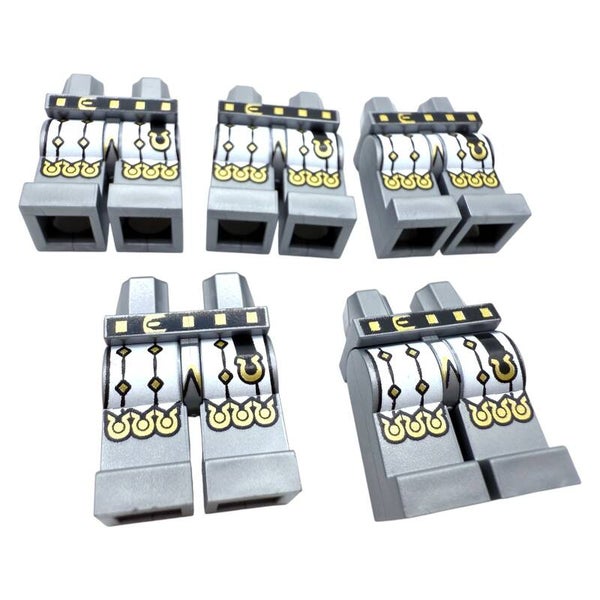 LEGO® Minifiguren Einzelteile 5x Ritter Hose silber Mittelalter Beine MOC