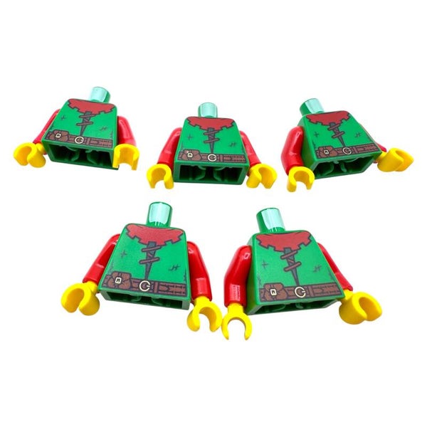 LEGO® Minifigur 5x Torso Waldläufer / Forestman 6402701 76382 Castle Torso