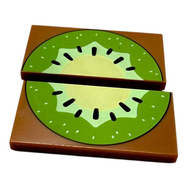 LEGO® 2x Bluey 2x4 Fliese Kiwi Druck 87079pb1539 Ersatzteil Tile Obst bedruckte