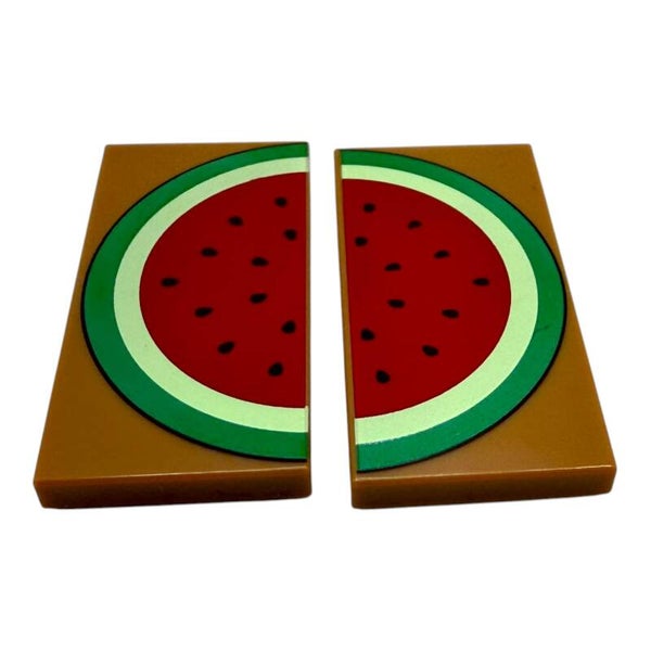 LEGO® Bluey 2x4 Fliese Wassermelone Druck 87079pb1540 Tile Obst bedruckte