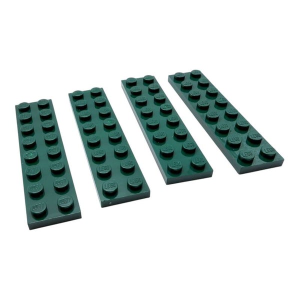 LEGO® 4x Platte 2x8 Dunkelgrün Earth Green 3034 6174940 Neu Landschaft Steine