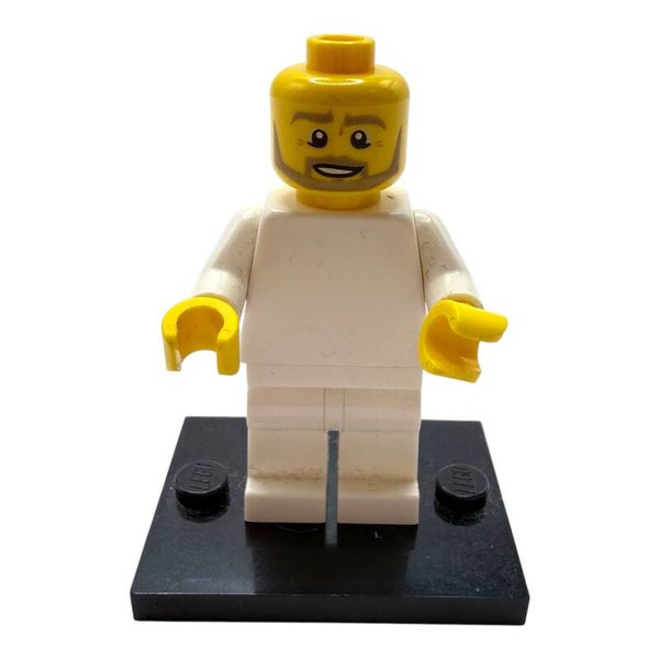 LEGO® Minifigur Kopf Gelb Mann Vollbart Lächeln Einzelteil Neu Original beige