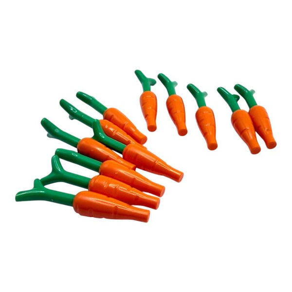 LEGO® 12x Möhren Karotten mit Grünzeug Gemüse Zubehör Minifigur Neu